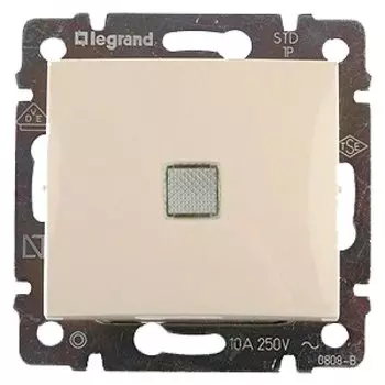 Выключатель одноклавишный проходной с подсветкой LeGrand Valena вкл/выкл с 2-х мест 10А/250В 774326