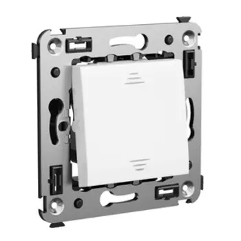 Переключатель встраиваемый DKC 4400123 одноклавишный Avanti Белое облако