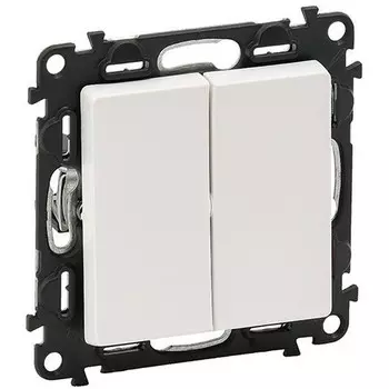 Переключатель встраиваемый LeGrand Valena Life 752408 двухклавишный белый