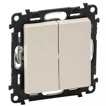 Переключатель встраиваемый LeGrand Valena Life 752508 двухклавишный слоновая кость