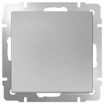 Переключатель встраиваемый перекрестный Werkel WL06-SW-1G-C одноклавишный серебряный