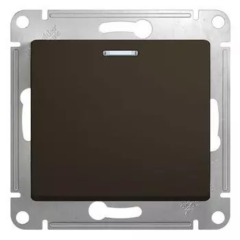 Переключатель встраиваемый Schneider Electric Glossa GSL000863 одноклавишный с индикатором шоколад