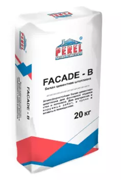 Perel Facade-B 20 кг, Шпатлевка цементная финишная (белая)