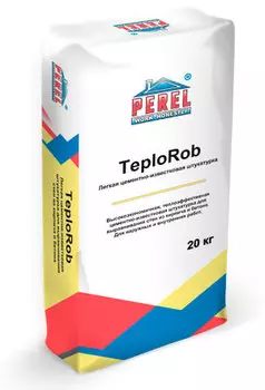 Perel TeploRob, 20 кг, Штукатурка известково-цементная