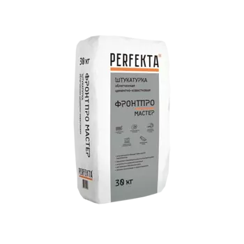 Perfekta ФронтПро, 30 кг, Штукатурка цементная фасадная облегченная для машинного нанесения