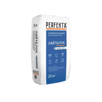 Perfekta Лайтблок Зимняя, 25 кг, Смесь монтажно-кладочная