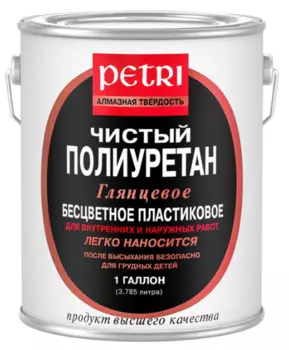 Petri Diamond Hard, 3.78 л, Лак для дерева глянцевый