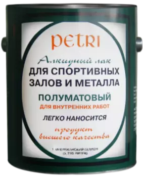 Petri Spar Gym, 3.78 л, Лак для спортивных залов и металла