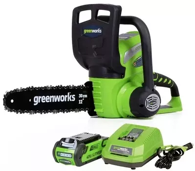 Пила цепная аккумуляторная Greenworks G40CS30K2