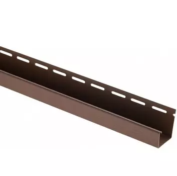 Планка J-trim Альта Профиль Blockhouse Т-15 орех темный 3660 мм