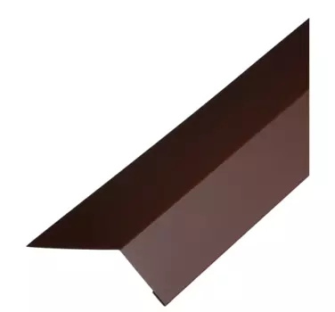 Планка карнизная для гибкой черепицы 100х60 мм 2 м коричневая