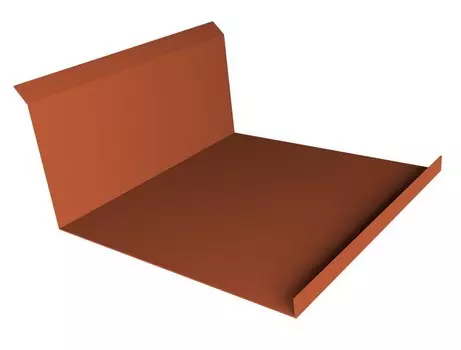 Планка примыкания нижняя Grand Line Atlas Ral 8004 260х122 мм резка