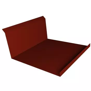 Планка примыкания нижняя Grand Line Pe Ral 3009 260х122 мм резка