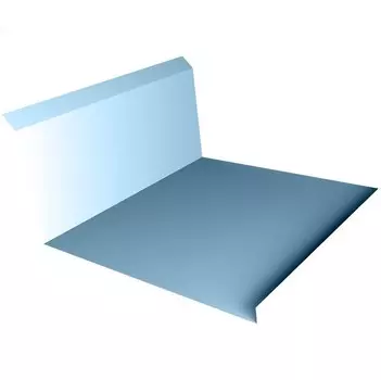 Планка примыкания нижняя Grand Line Pe Ral 5024 260х122 мм резка