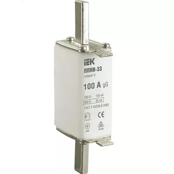 Плавкая вставка предохранителя IEK DPP20-100 ППНИ-33 габарит 0 100А