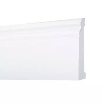 Плинтус композитный Arbiton Stiq S0820 белый 2400х80х10 мм