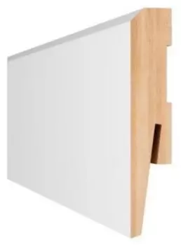 Плинтус МДФ Aberhof Art 1001 (белый), 2400х100х16 мм