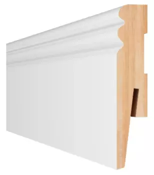 Плинтус МДФ Aberhof Art 1002 белый 2400х100х16 мм