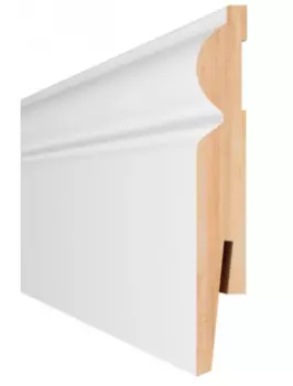 Плинтус МДФ Aberhof Art 1101 (белый), 2400х110х16 мм