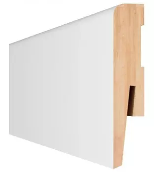 Плинтус МДФ Aberhof Art 801 белый 2400х80х16 мм