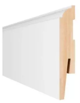 Плинтус МДФ Aberhof Art 802 белый 2400х82х16 мм