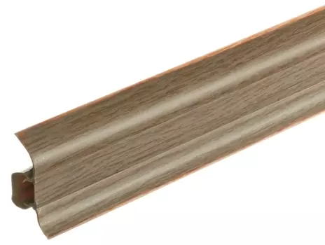Плинтус Nexus (дуб меринос), 47х21х2500 мм, напольный ПВХ с мягким краем