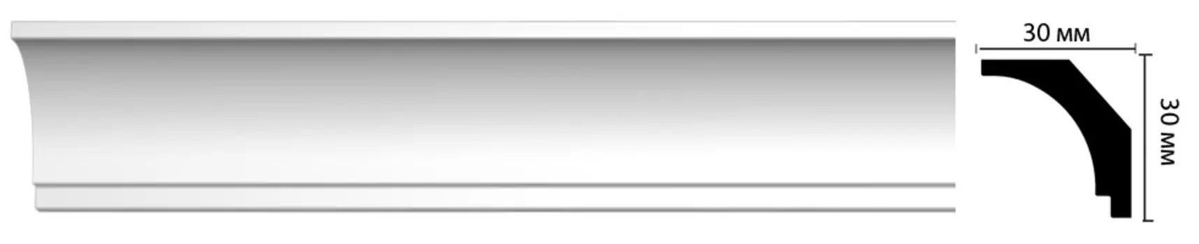 Плинтус потолочный DECOMASTER D115 30х30х2000 мм ДМ