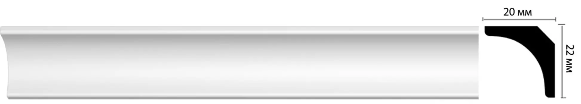 Плинтус потолочный DECOMASTER D133 20х20х2000 мм ДМ