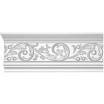 Плинтус потолочный полиуретановый Decomaster 95343 2400х117х57 мм