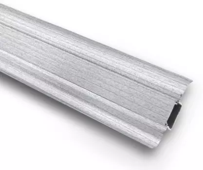 Плинтус ПВХ Ideal Комфорт К55 253 ясень серый 2500х55х22 мм