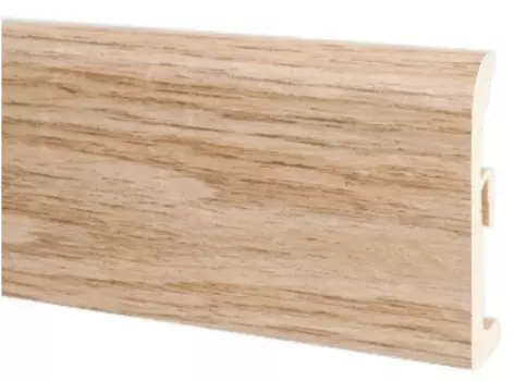 Плинтус ПВХ Korner Ultima 80 011 дуб шервуд бежевый 2500х80х19 мм