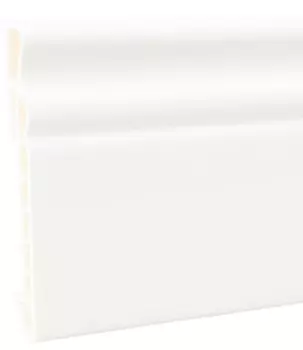 Плинтус ПВХ Мастер Декор Стандарт под покраску (белый), 2500х100х15 мм