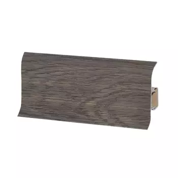 Плинтус ПВХ напольный Lider 62 мм вяз горный 2500 мм с мягким краем