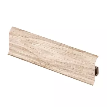 Плинтус ПВХ напольный Lider 62 мм дуб полярный 2500 мм с мягким краем