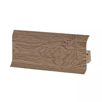 Плинтус ПВХ напольный Lider 62 мм дуб классический 2500 мм с мягким краем