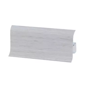 Плинтус ПВХ напольный Lider 62 мм груша белая 2500 мм с мягким краем