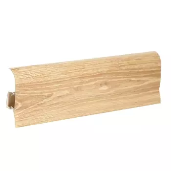 Плинтус ПВХ напольный Lider 75 мм дуб европейский 2500 мм с мягким краем