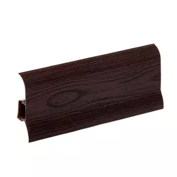 Плинтус ПВХ напольный Lider 75 мм дуб колониальный 2500 мм с мягким краем