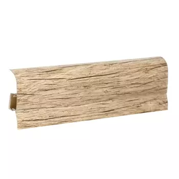 Плинтус ПВХ напольный Lider 75 мм дуб шотландский 2500 мм с мягким краем