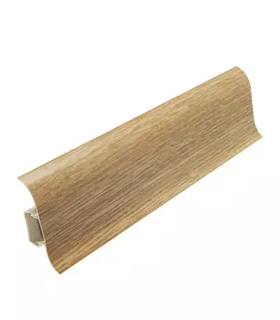 Плинтус ПВХ напольный Nexus 58 мм дуб пиреней 2500 мм с мягким краем