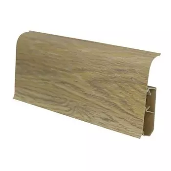 Плинтус ПВХ напольный Wimar 86 мм дуб толедо 2500 мм со съемной панелью