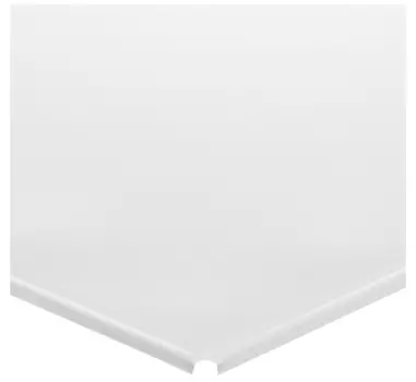 Плита к подвесному потолку кассетная алюминиевая Албес Line Эконом белая матовая 600х600 мм