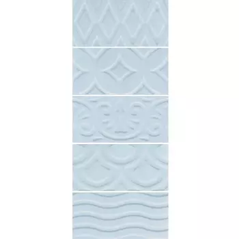 Плитка керамическая Kerama Marazzi 16015 Авеллино структура mix голубая 150х74 мм