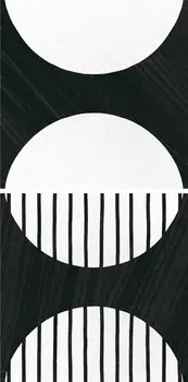 Плитка керамогранитная Equipe Caprice Deco Moonline B&amp;W 20х20