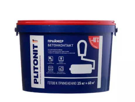 Plitonit Бетонконтакт, 15 кг, Грунтовка для бетона