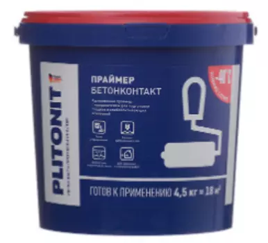 Plitonit Бетонконтакт, 4.5 кг, Грунтовка для бетона