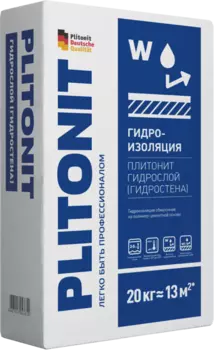 Plitonit Гидрослой, 20 кг, Штукатурная цементная гидроизоляция