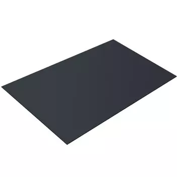 Плоский лист Grand Line 0,5 мм GreenCoat Pural Matt RR 23 темно-серый с защитной пленкой резка