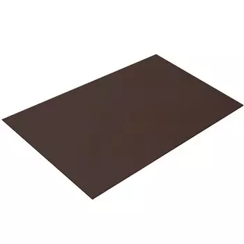Плоский лист Grand Line 0,5 мм Quarzit lite RAL 8017 шоколад с защитной пленкой резка