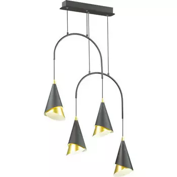 Подвес светодиодный Odeon Light Etna 4116/28L черный с золотом 28W 220V